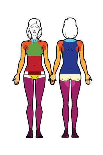 hair removal diagram women